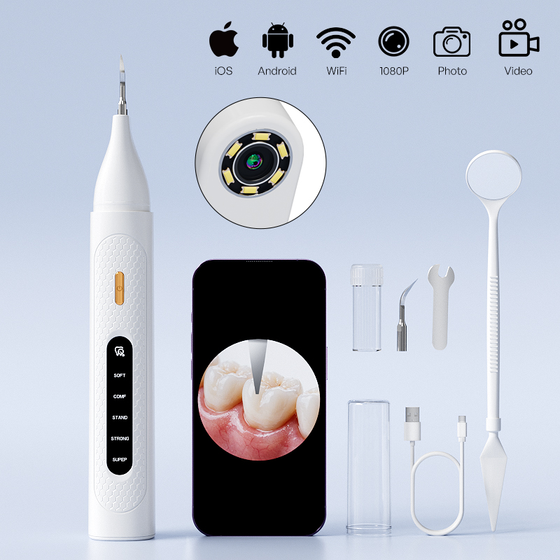 Teeth Whitening Video - Sichtbarer Ultraschall-Zahnreiniger mit Video, Elektrischer Zahnsteinentferner
