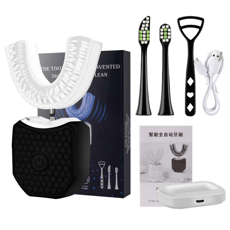 Teeth Whitening Light Kit - U-förmige Zahnbürste, kabellos, elektrisch, für Erwachsene,