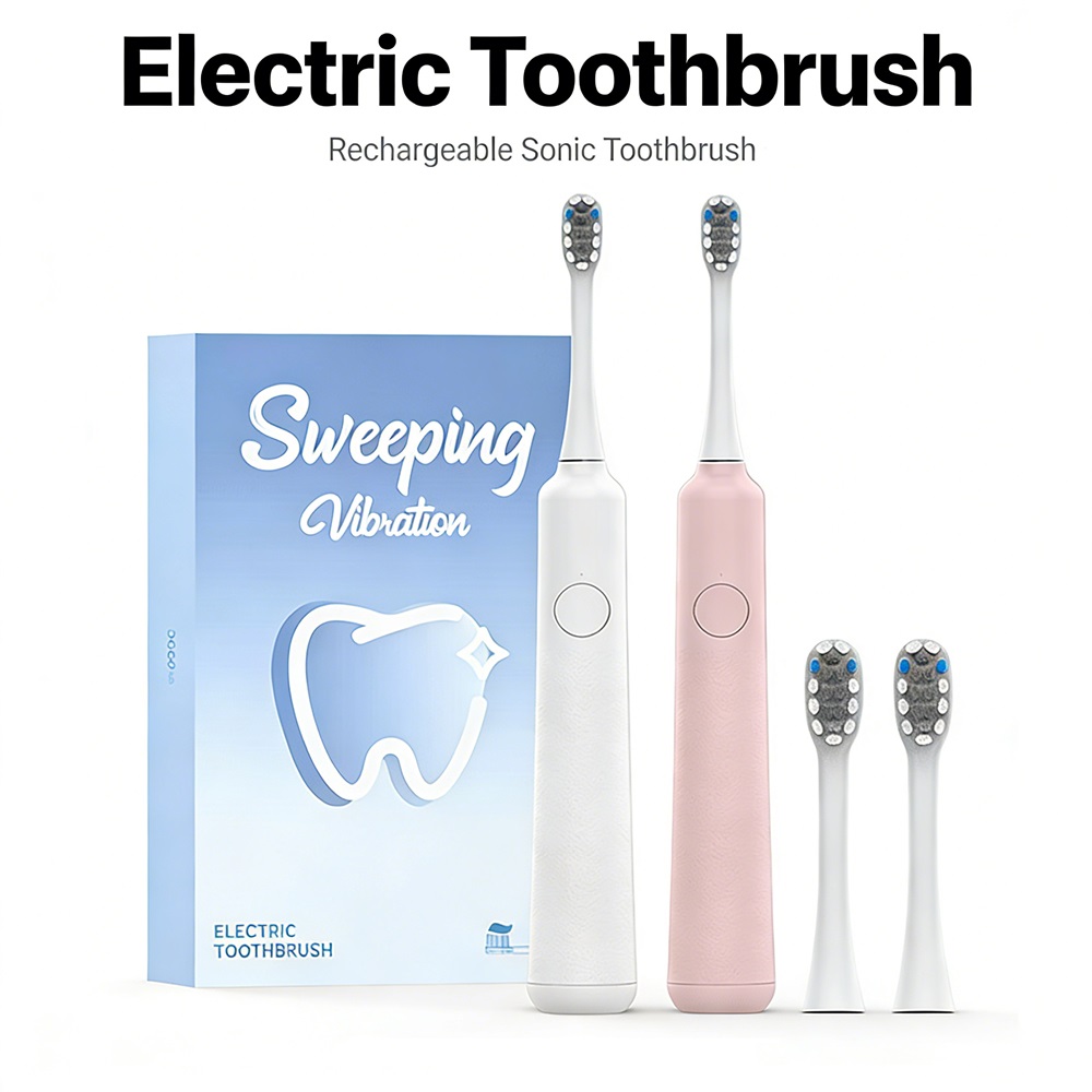 Teeth Whitening Lab - DOCOLAB Sonic Elektrische Zahnbürste, 3-Gang-Vibration, wiederaufladbar,
