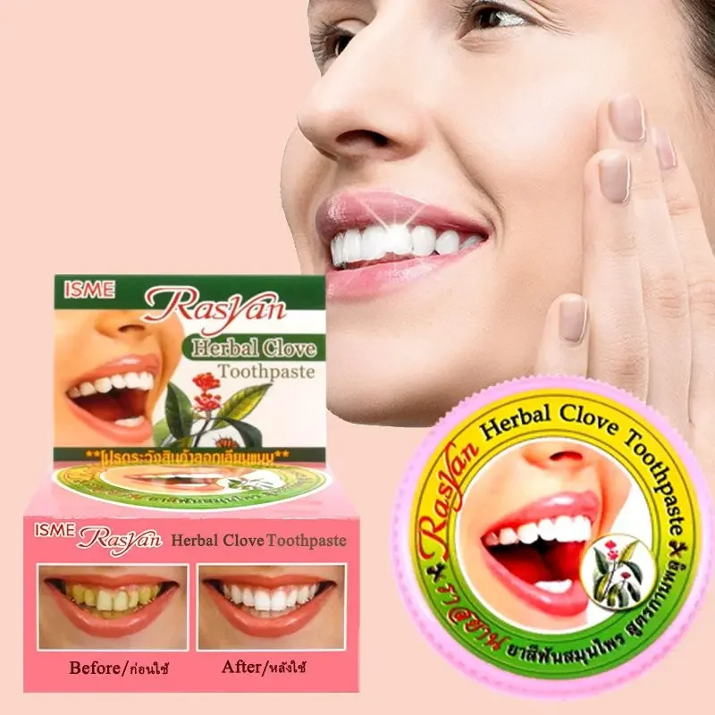 Teeth Whitening Diy - Thailändisches Nelken-/Kokos-Zahnpulver zur Zahnverfärbungsentfernung, Zahnaufhellung, Gelbentfernung,